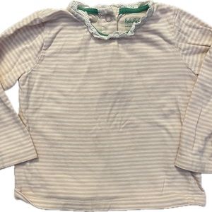 Baby Boden - size 18/24 months. Light pink and white striped long-sleeve shirt